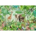 Jungle Animal Kingdom Wallpaper for Kids Room